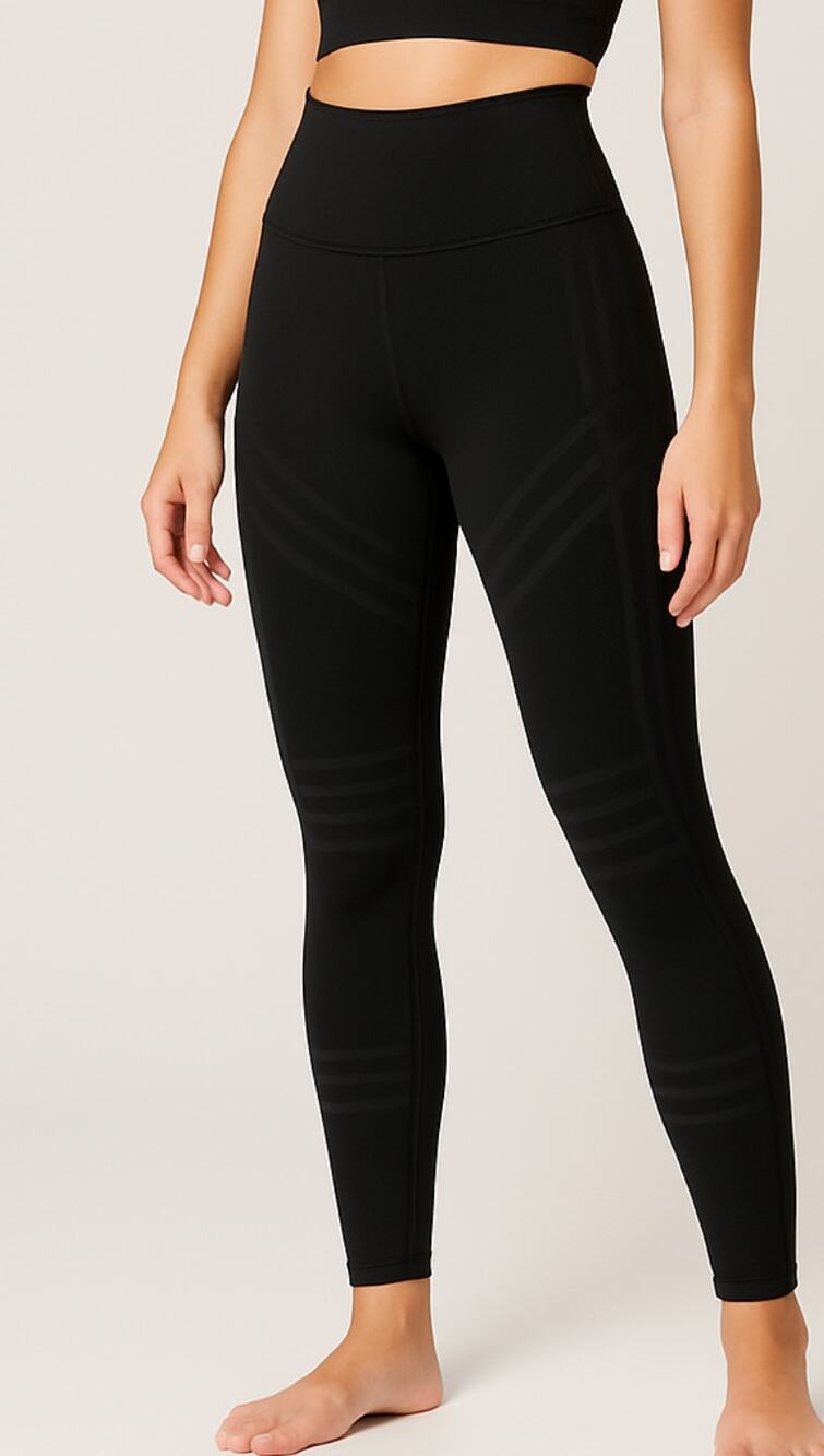 Alo Leggings Grey Black Womens High Rise XS